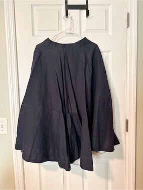 Son de Flor Navy Full Circle A-Line Skirt XXS